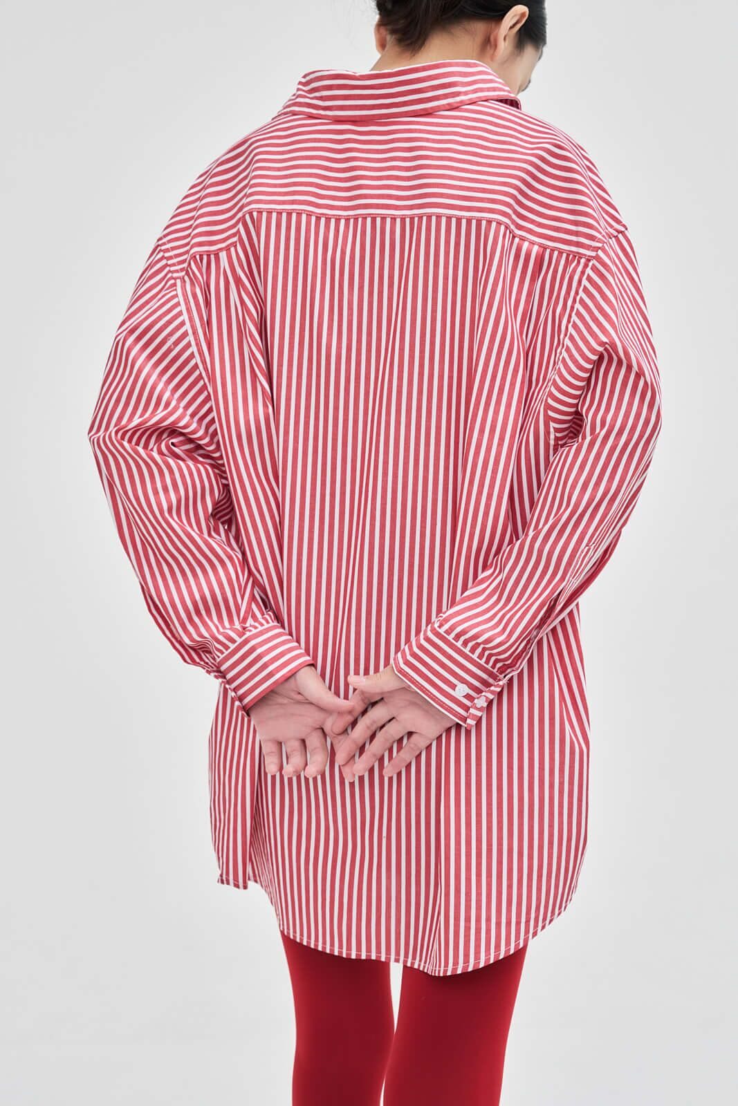 РУБАШКА OVERSIZE В ПОЛОСКУ ИЗ ХЛОПКА